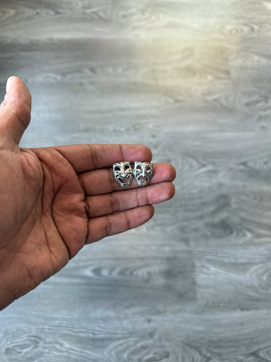 .925 Sterling silver pendant smile m now cry later broach