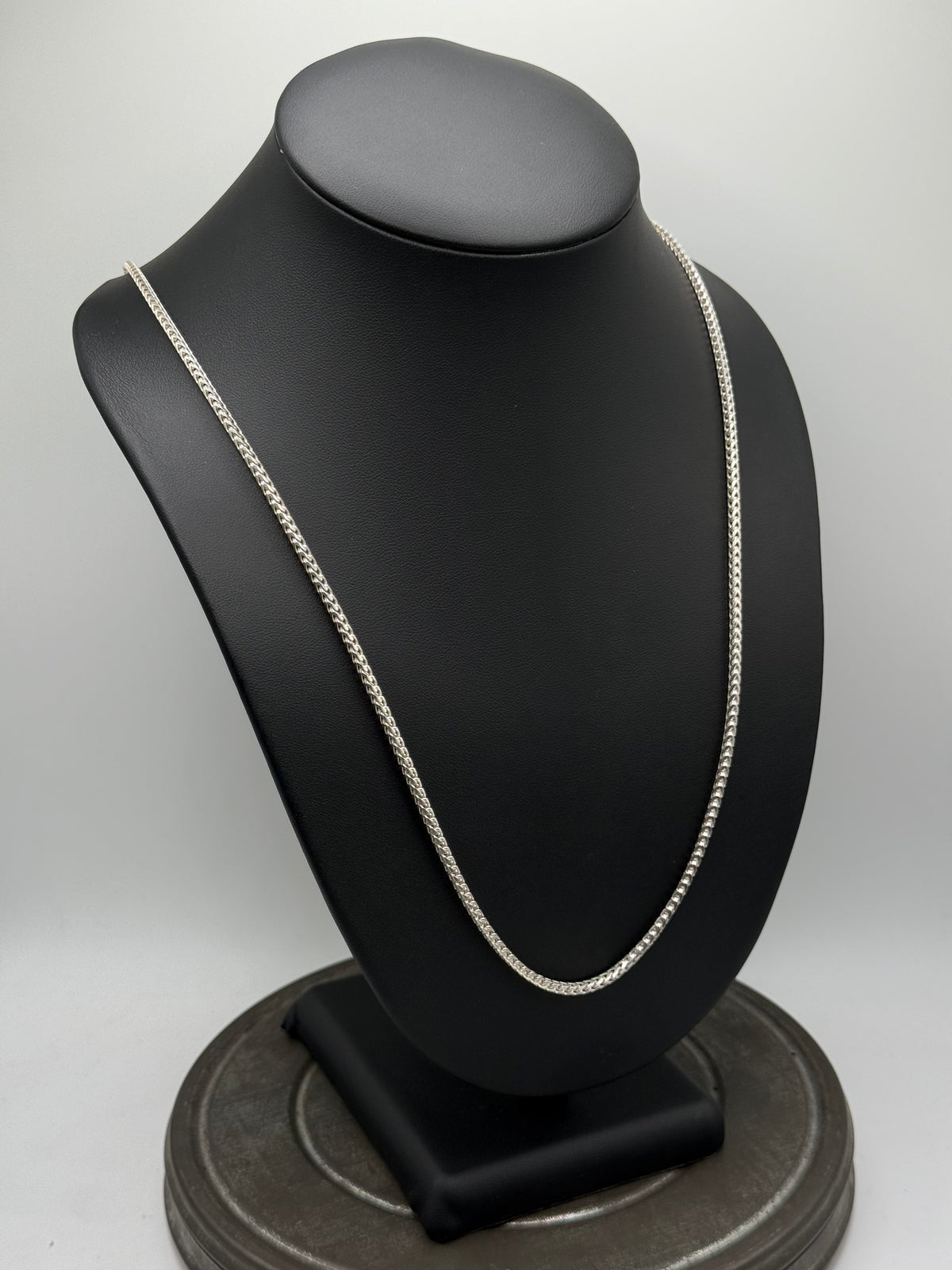 .925 Sterling Silver Franco Style Chain Necklace – Classic 28”
