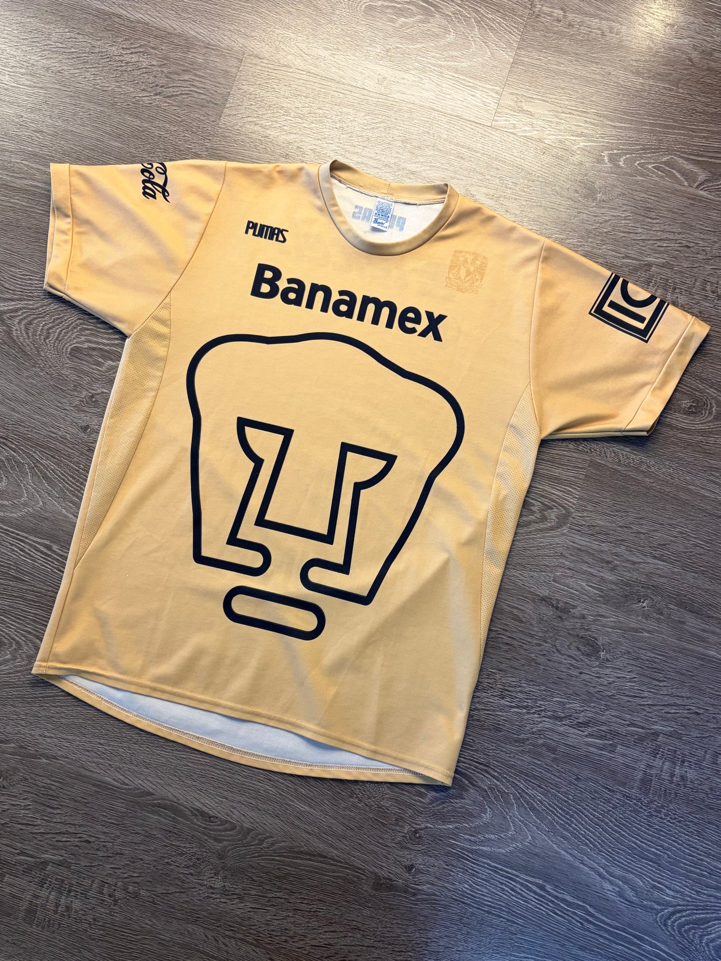 PUMA UNAM Pumas Banamex Gold Soccer Jersey Men’s Sz. L