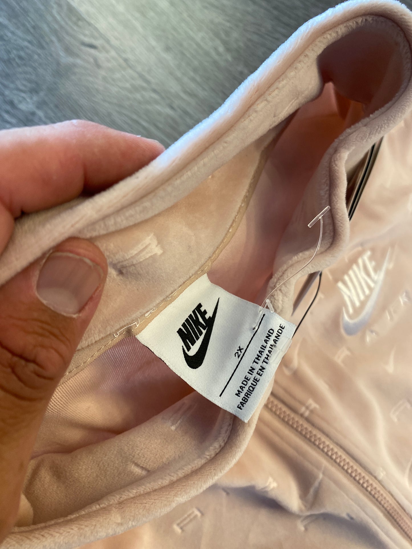 Nike Sportswear 1/4 Fleece Pullover Sweater Sweatshirt Cropped Light Pink Sz Women’s 2XL