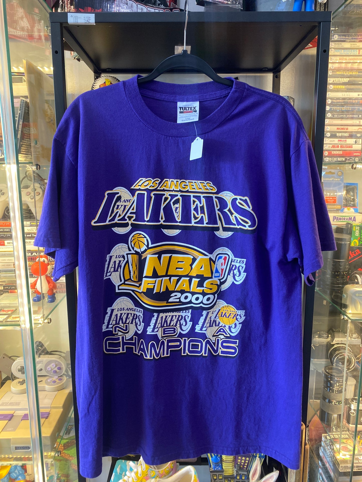 Vintage Los Angeles Lakers NBA Finals 2000 T-Shirt Purple Sz Large
