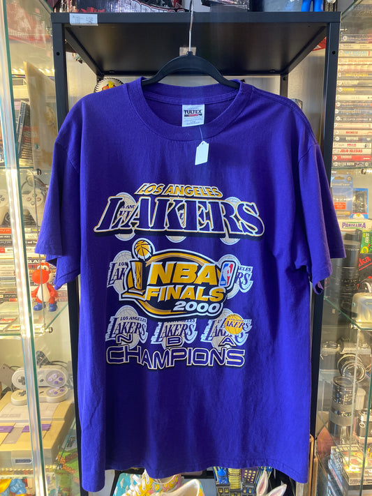 Vintage Los Angeles Lakers NBA Finals 2000 T-Shirt Purple Sz Large