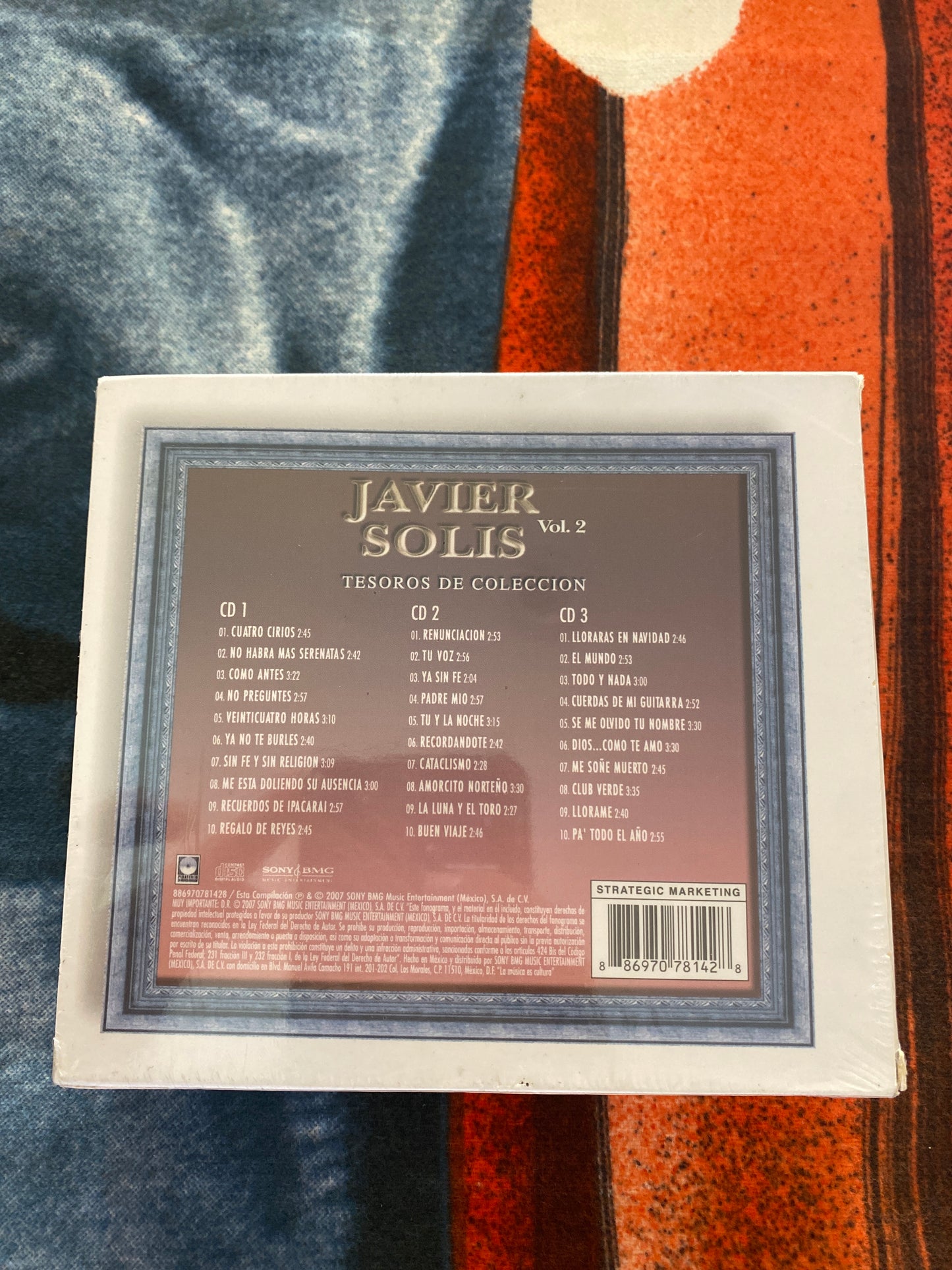Javier Solis Vol 2 Tesoros De Coleccion 3 CD Set Brand New Sealed