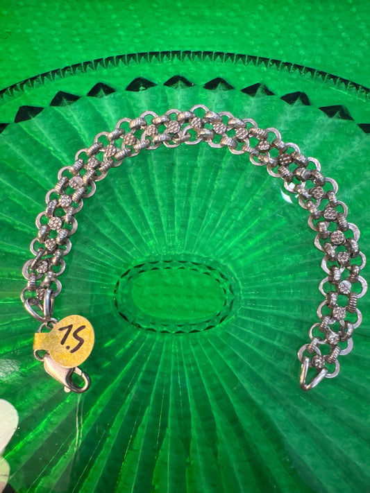 .925 Sterling Silver Bracelet 7.5”