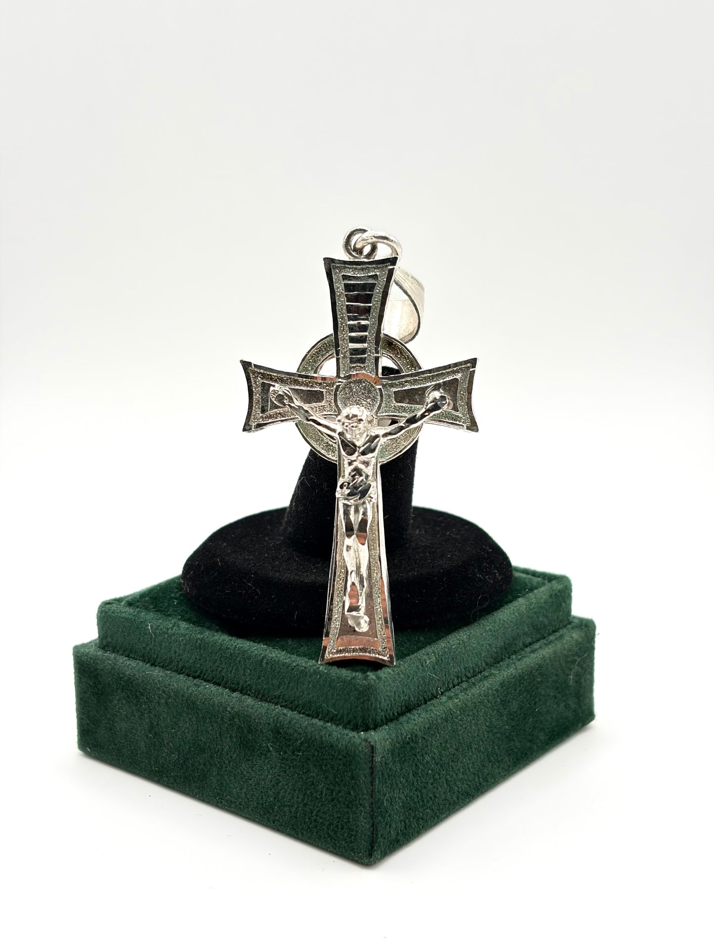 .925 Sterling Silver Large Crucifix Gothic Cross Pendant