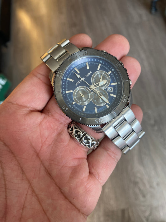 Michael Kors Chronograph Watch Blue Dial