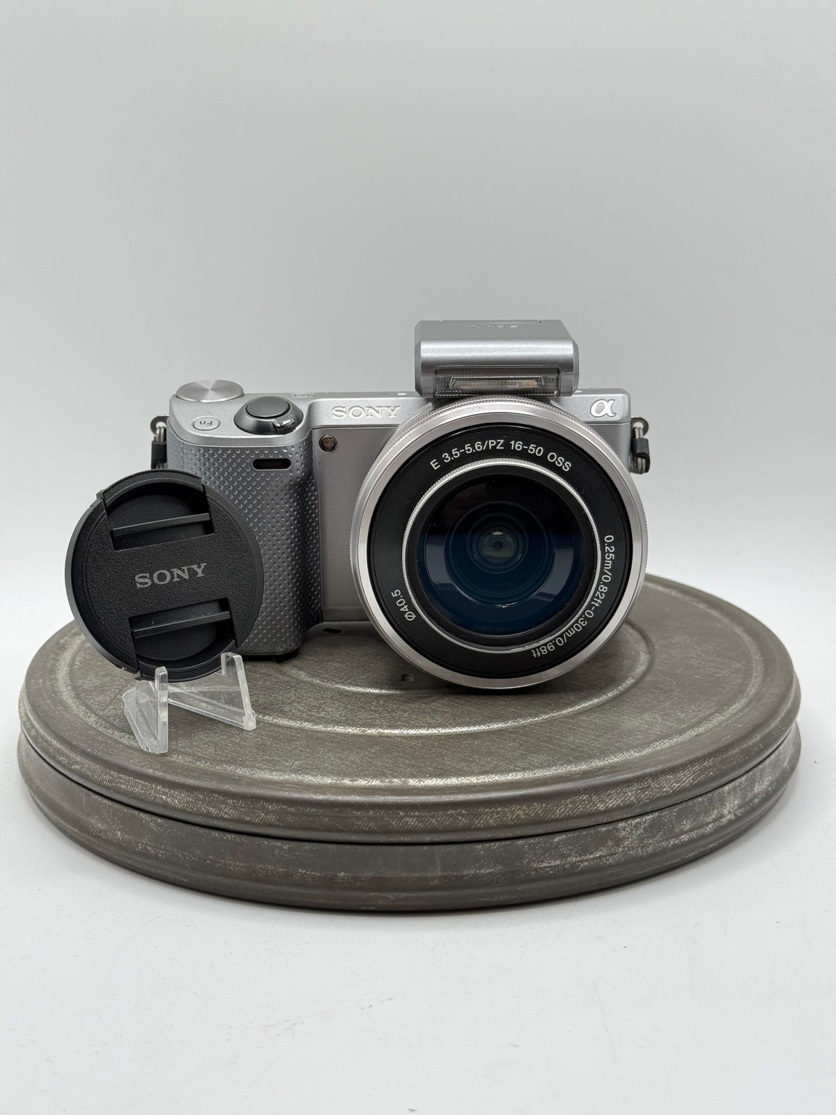 Sony Alpha NEX-5T 16.1MP Mirrorless Camera w/ 16-50mm OSS Lens & Flash - Silver