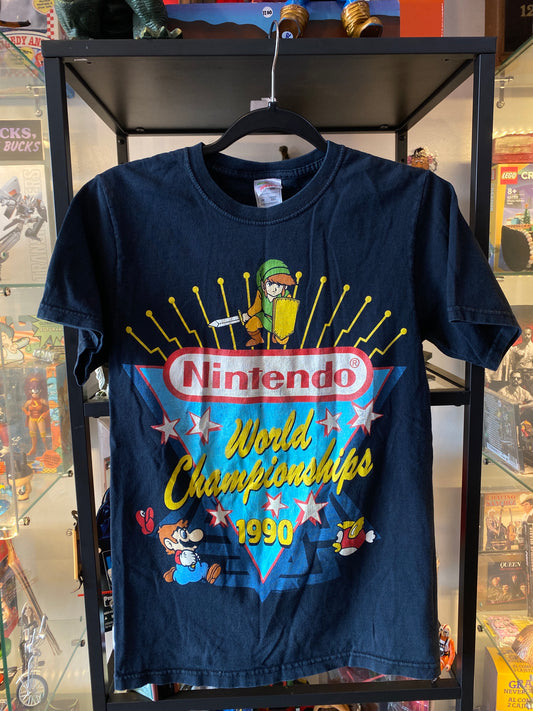 Vintage Nintendo World Championships T-Shirt Navy Sz Small