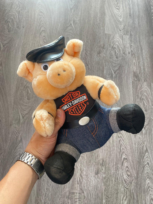 Vintage Harley Davidson Hog Piggy Plush Toy