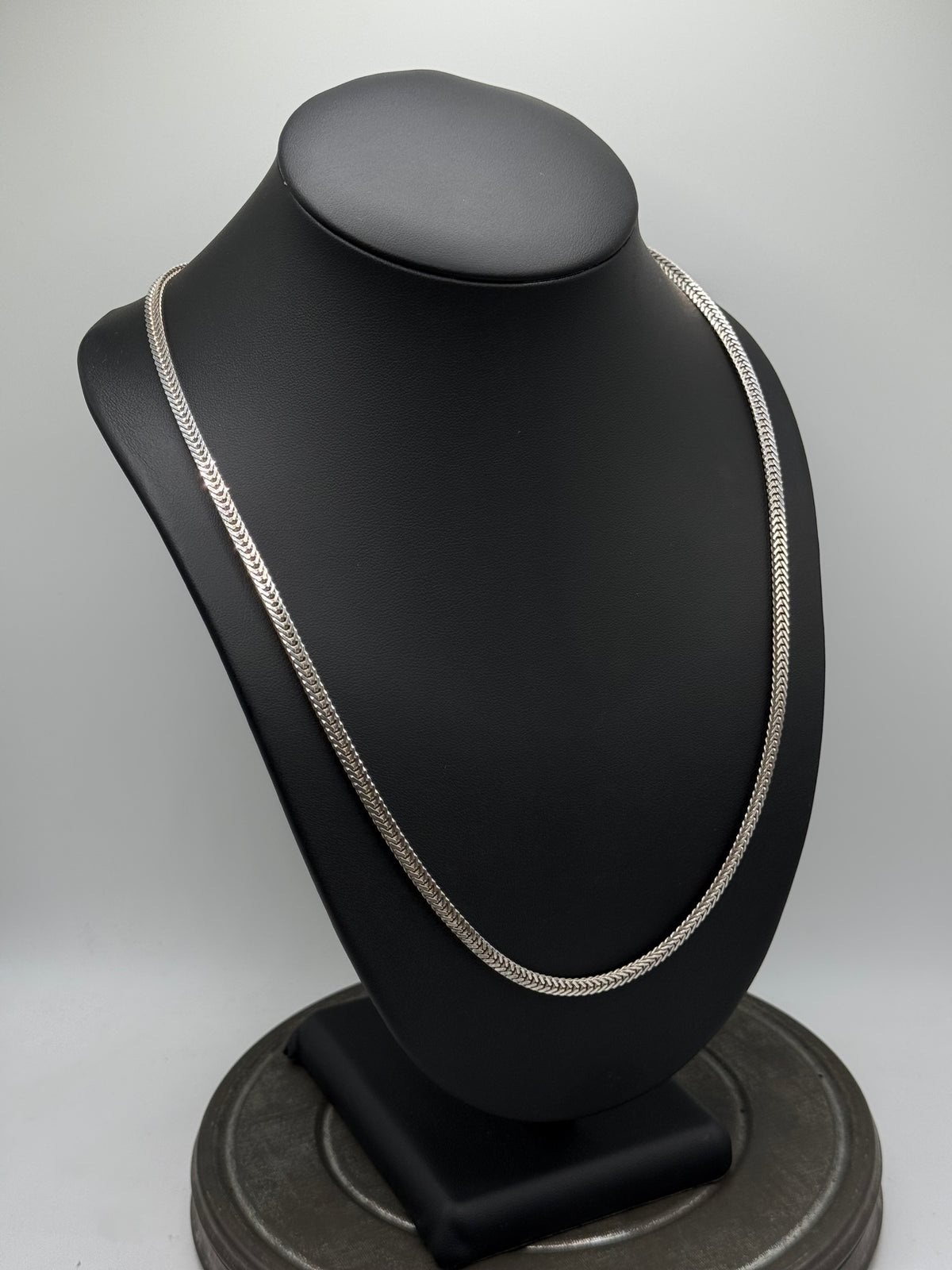 .925 Sterling Silver Wide Herringbone Wheat Chain Necklace – Classic Style 24”
