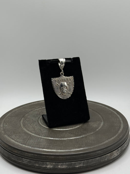 .925 Sterling silver large Raiders pendant