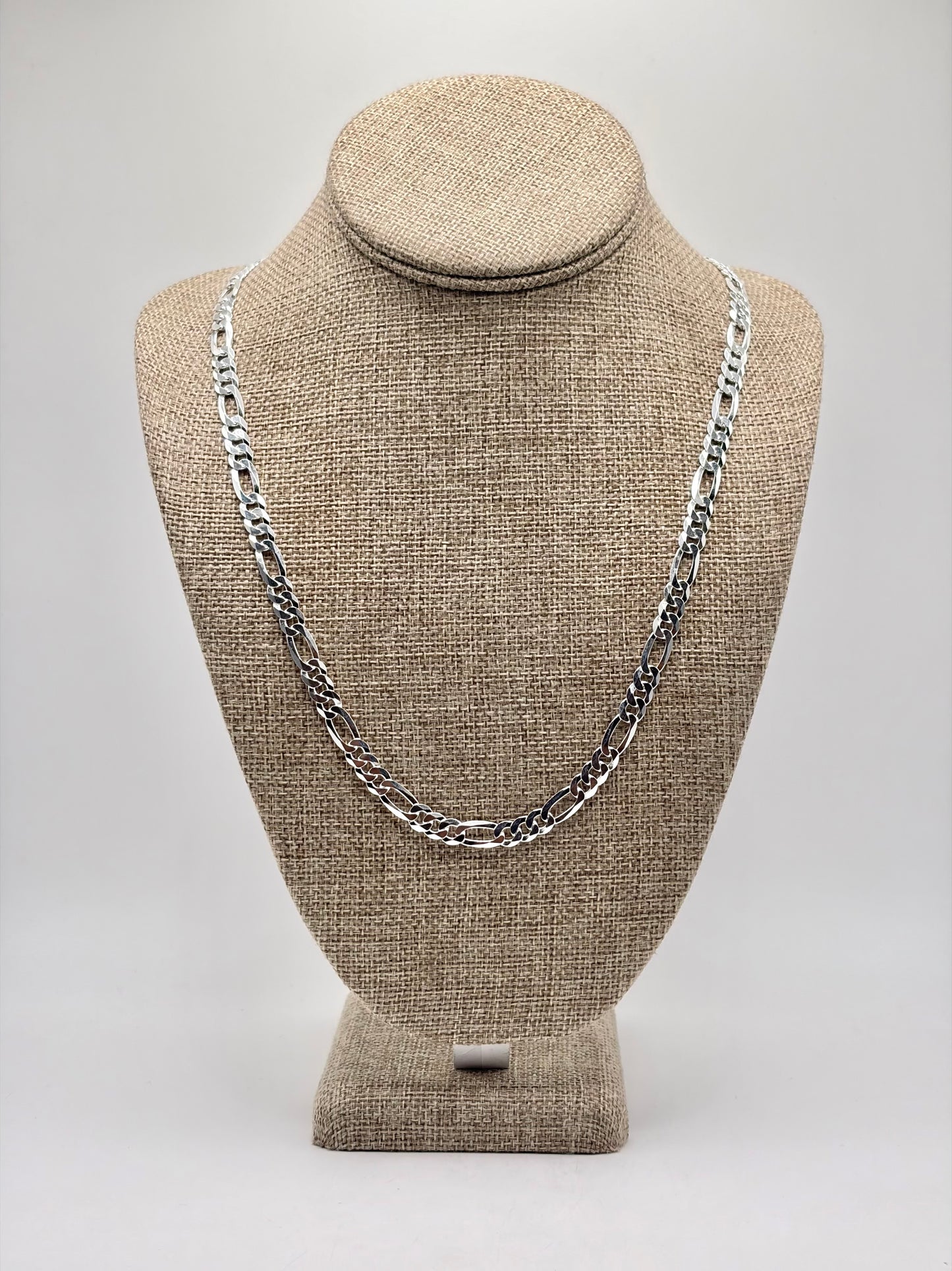 .926 Sterling Silver Figaro Chain 24in