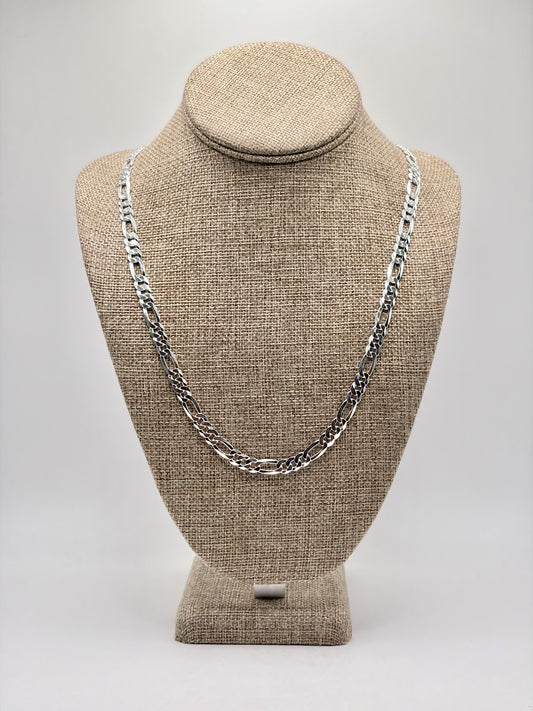 .925 Sterling Silver Figaro Chain 24in