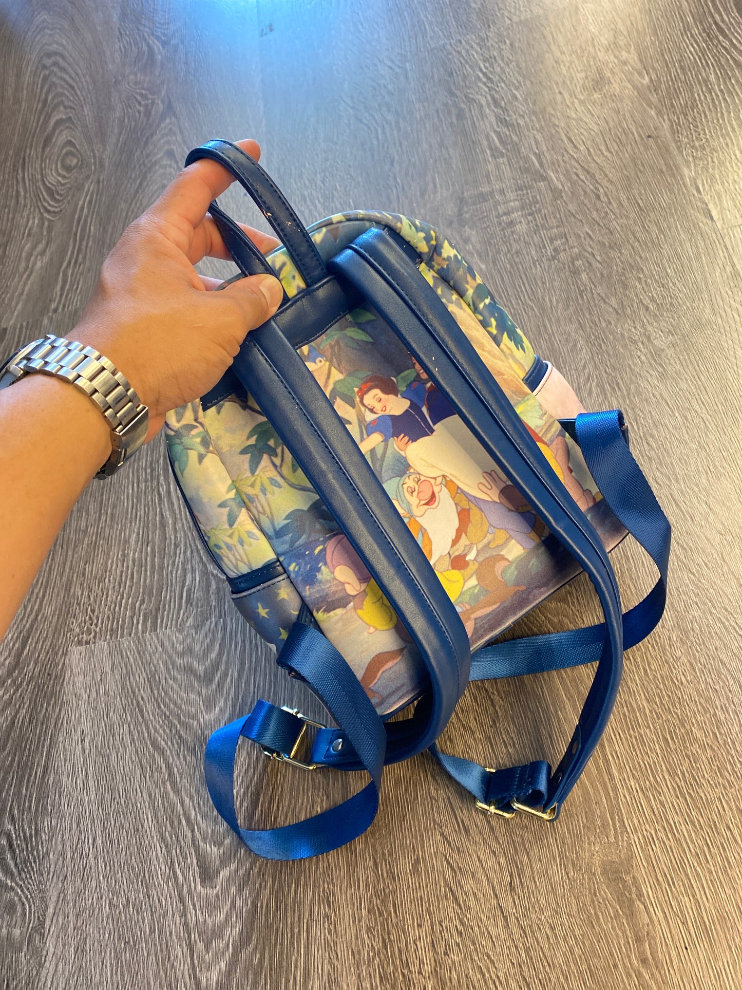 Disney Loungefly Snow White Scenes Backpack Blue