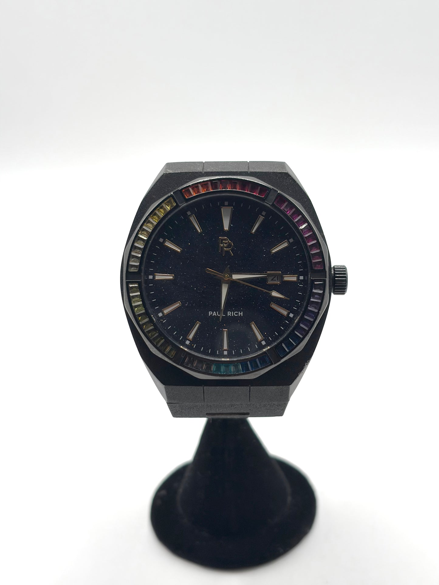 Paul Rich Rainbow dial Butterfly Clasp Automatic Watch Clear Back