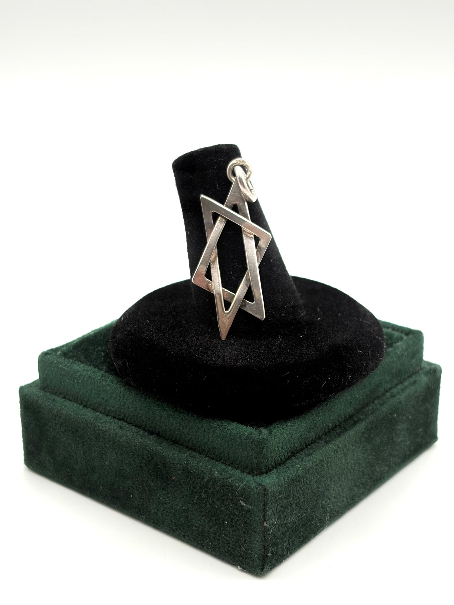 .925 Sterling Silver Star of David Pendant Charm