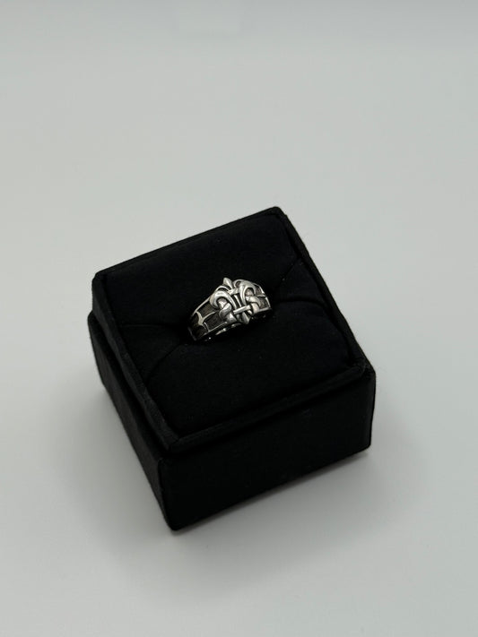 .925 Sterling Silver Celtic Knot Band Ring Sz. 8