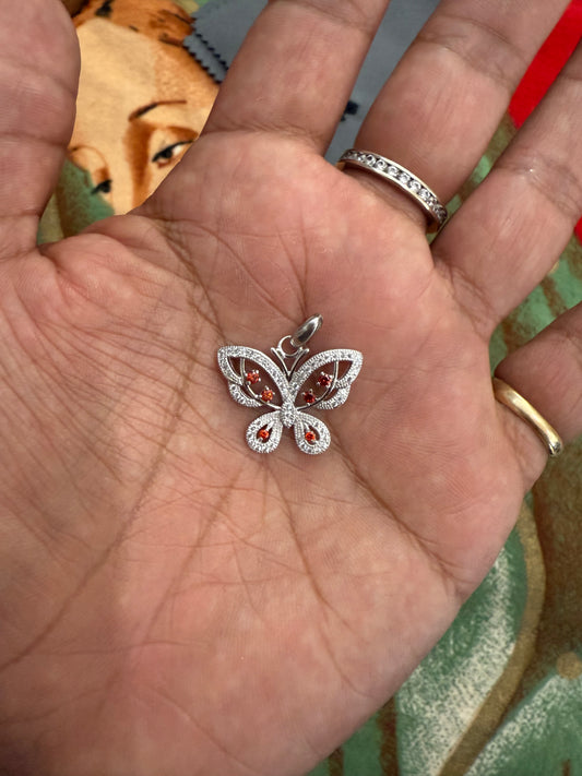 .925 Sterling silver butterfly pendant