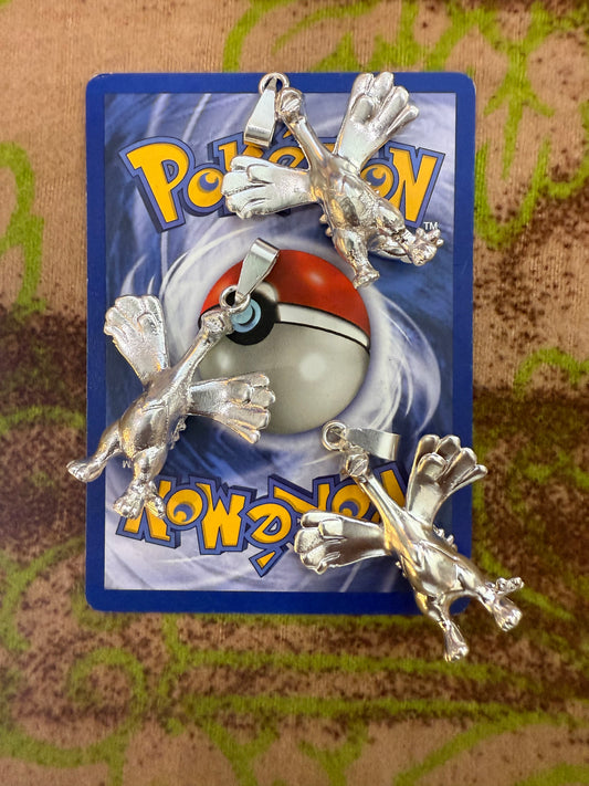 .925 Sterling silver Pokemon Lugia pendant