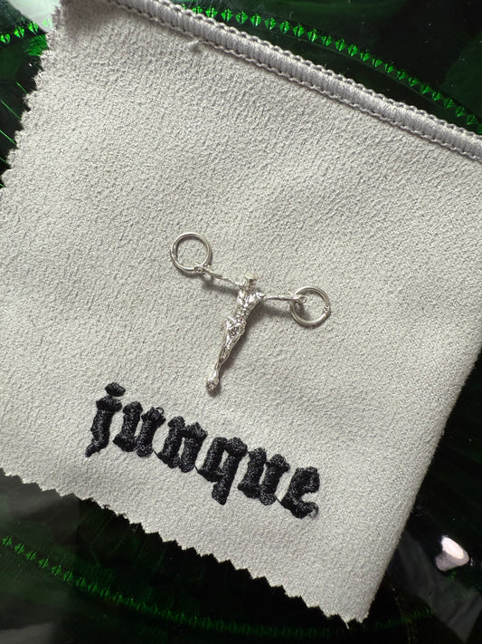 .925 Sterling silver jesus chain cross pendant