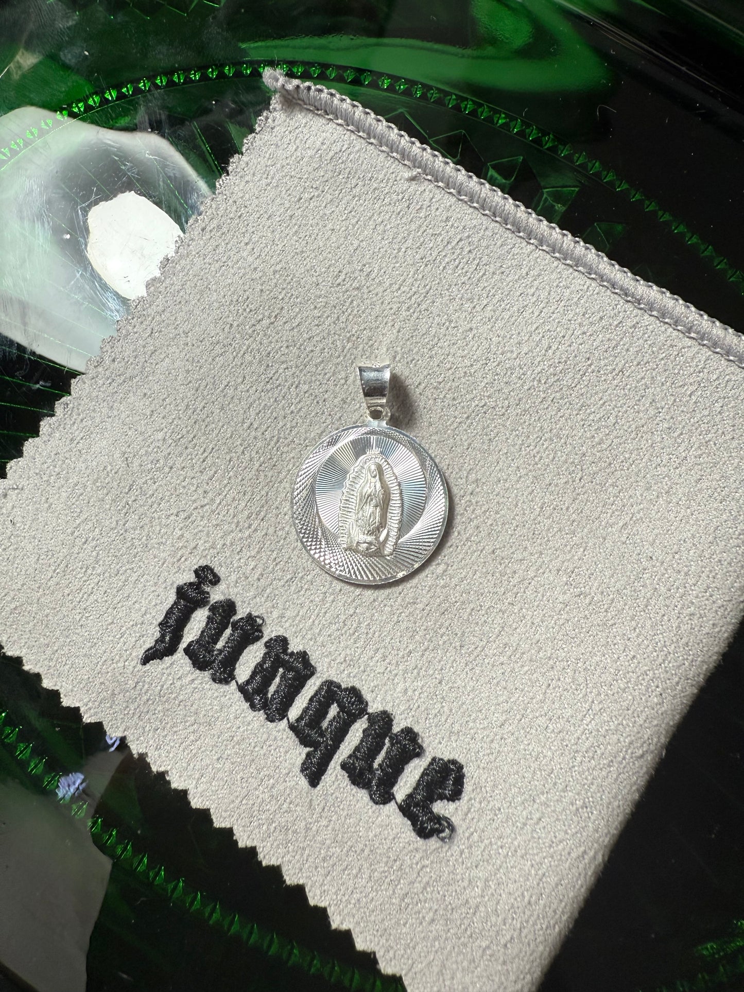 .925 Sterling silver Virgencita San Judas reversible pendant