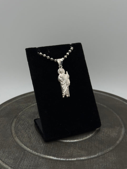 .925 Sterling Silver San Judas Pendant Solid Silver