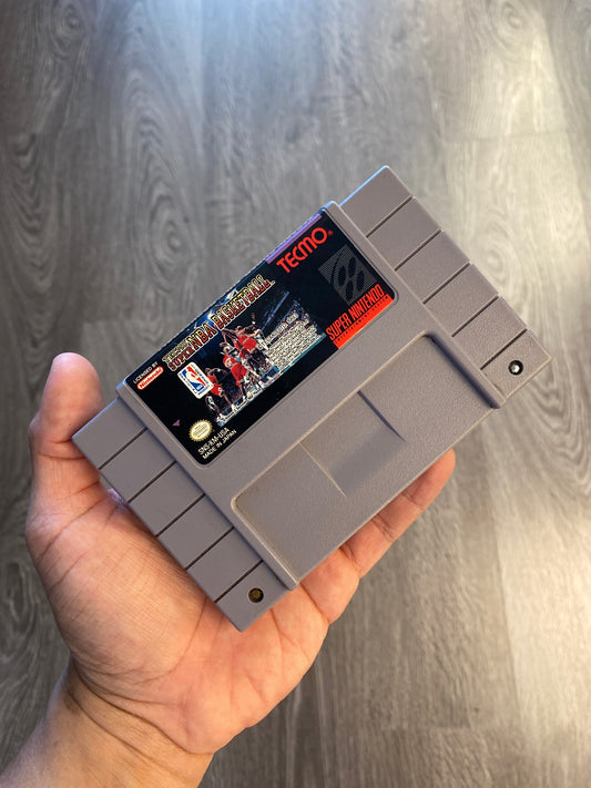 SNES Super Nintendo Tecmo Super NBA Basketball Video Game