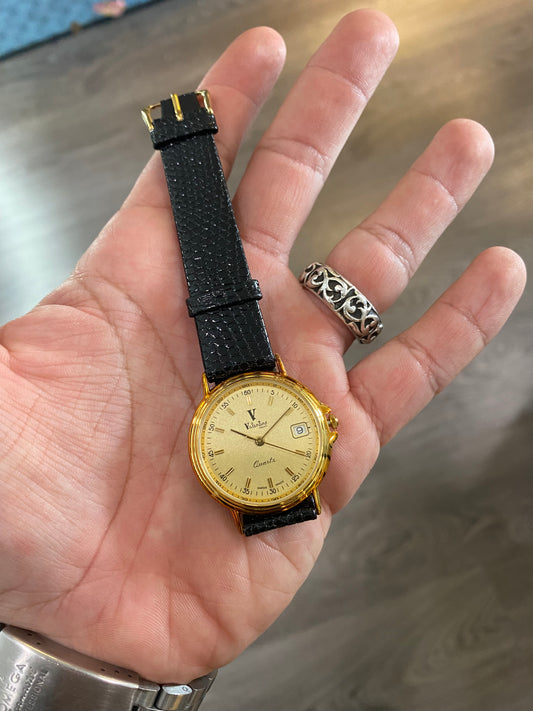 Vintage Classic Leather Strap Watch