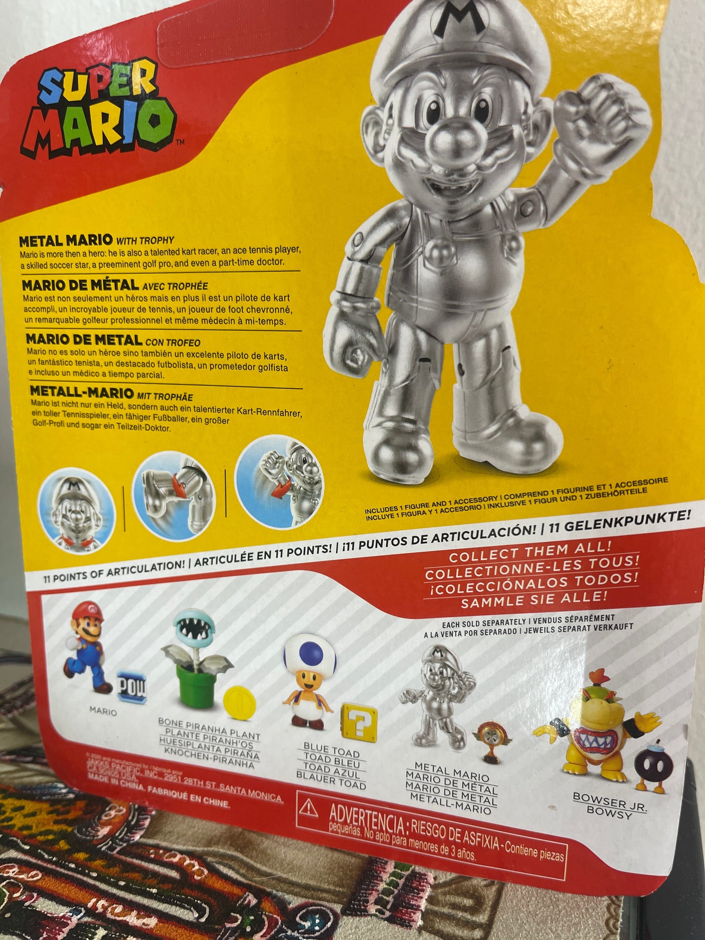 Metal Super Mario figure