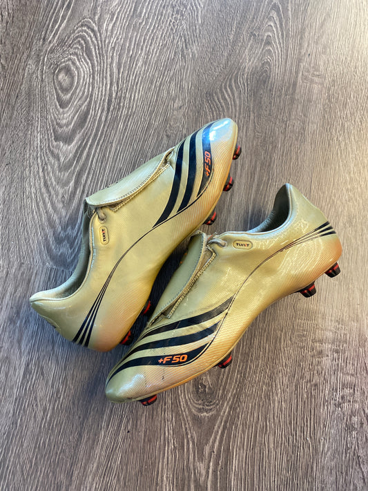 Adidas F50 Tunit Black Gold Soccer Cleats Boots Sz 12