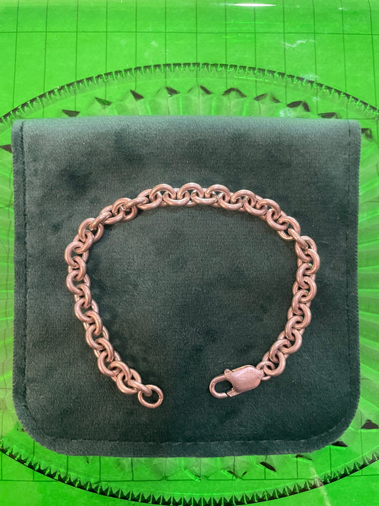 .925 sterling silver Tiffany style link bracelet 7.5”