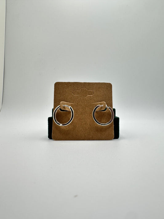 .925 Sterling Silver Small Polished Hoop Earrings