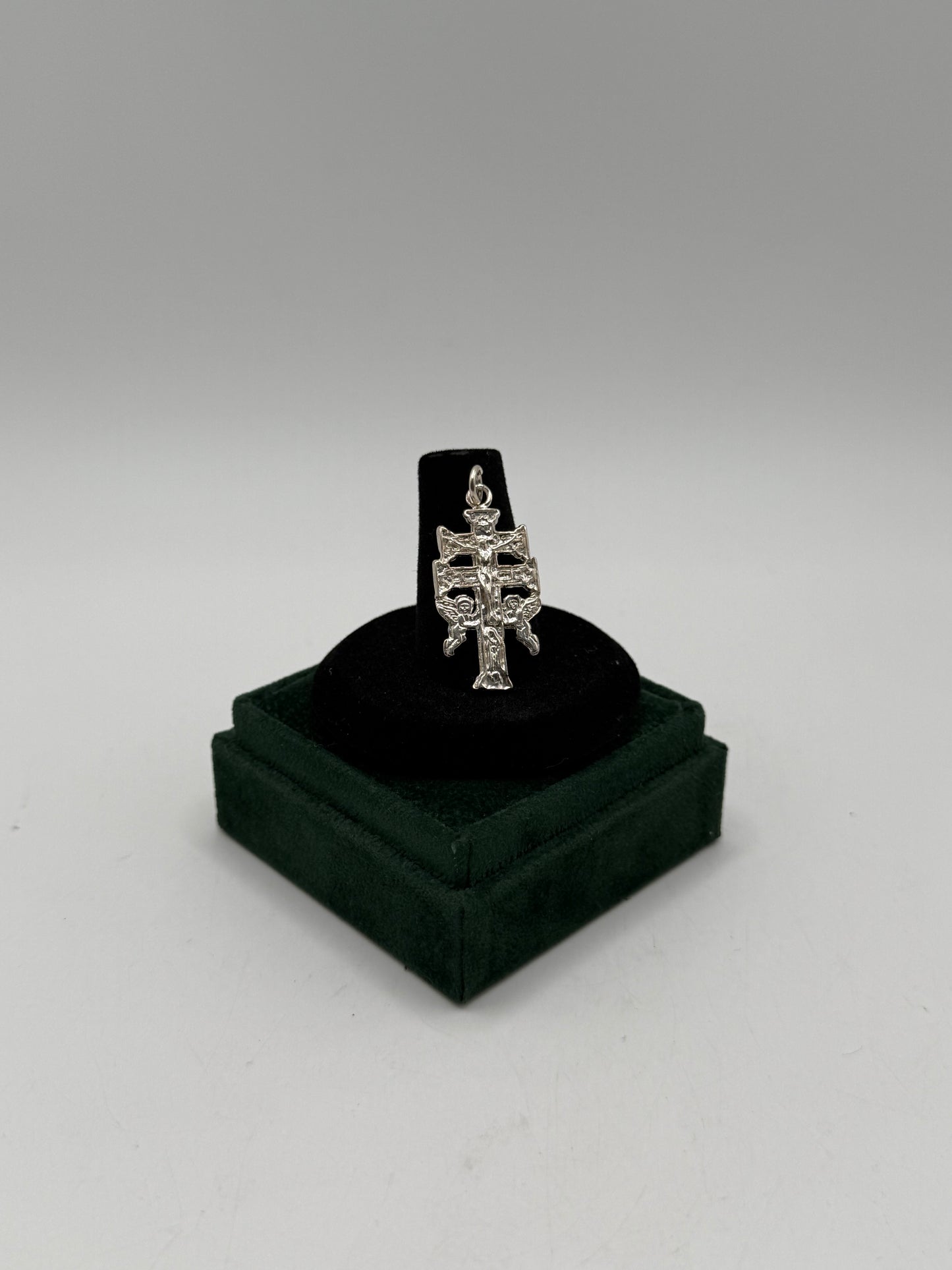 .925 Sterling Silver caravaca cross pendant
