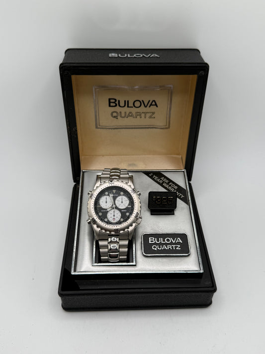 Bulova Quartz Chronograph 150FT Stainless Steel Men’s Wristwatch w/ Original Box