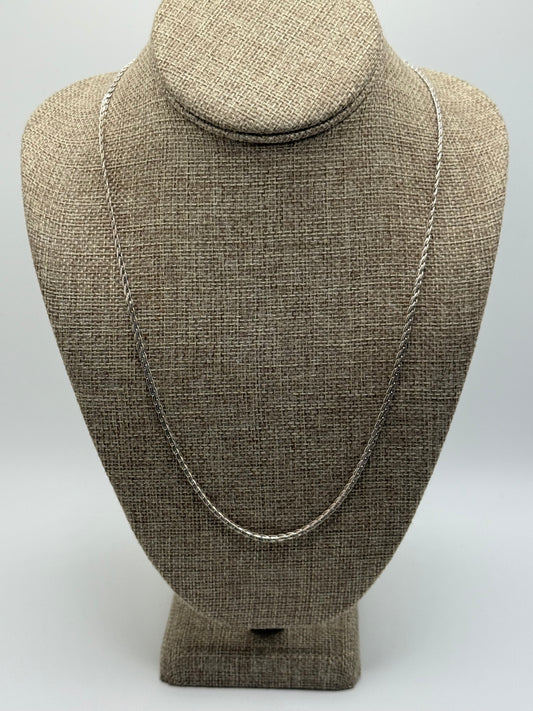 .925 Sterling Silver Rope Chain Necklace Twisted Link 24”