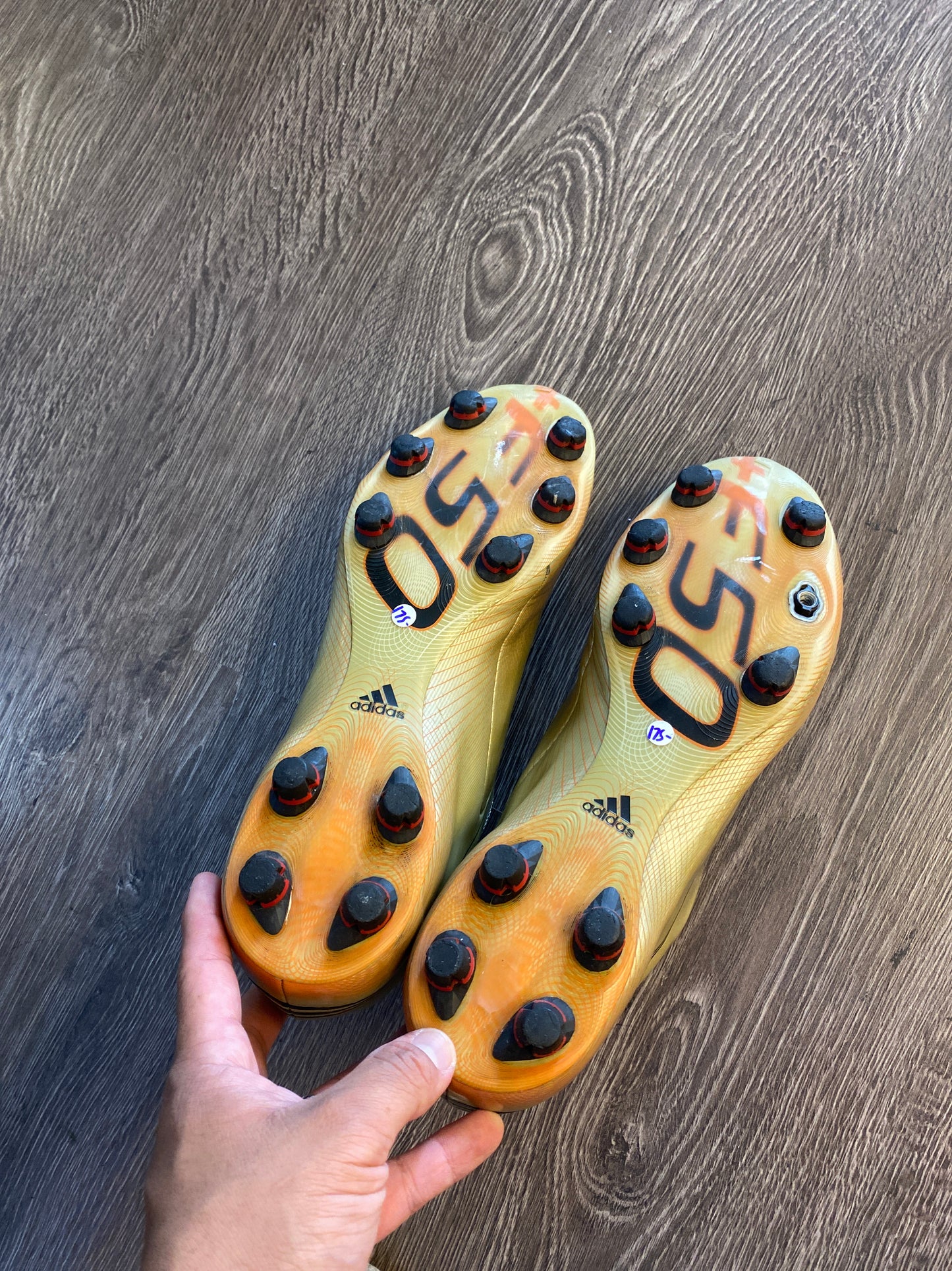Adidas F50 Tunit Black Gold Soccer Cleats Boots Sz 12