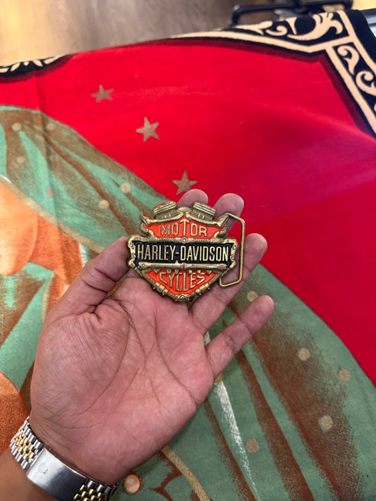 1992 Harley Davidson vintage brass belt buckle