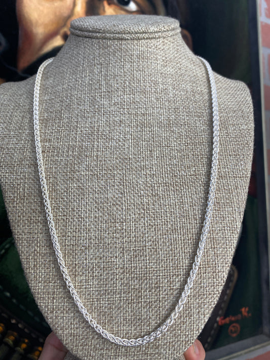 .925 Sterling Silver Venetian Link Chain Sz 24”