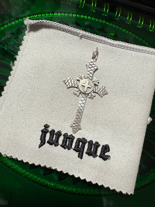 .925 Sterling silver medieval cross pendant