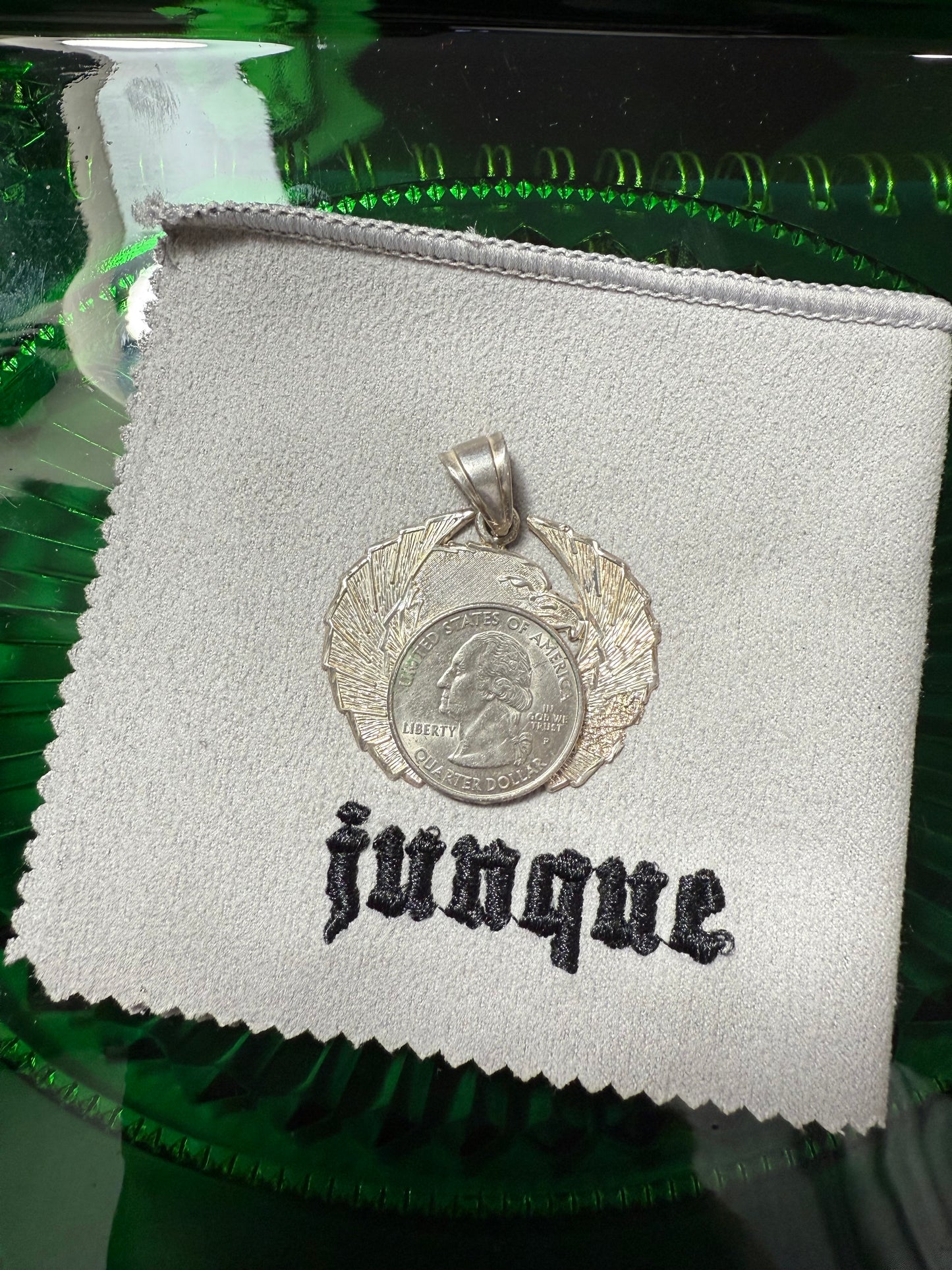 (Copy) .925 Sterling silver Harley Davidson eagle pendant