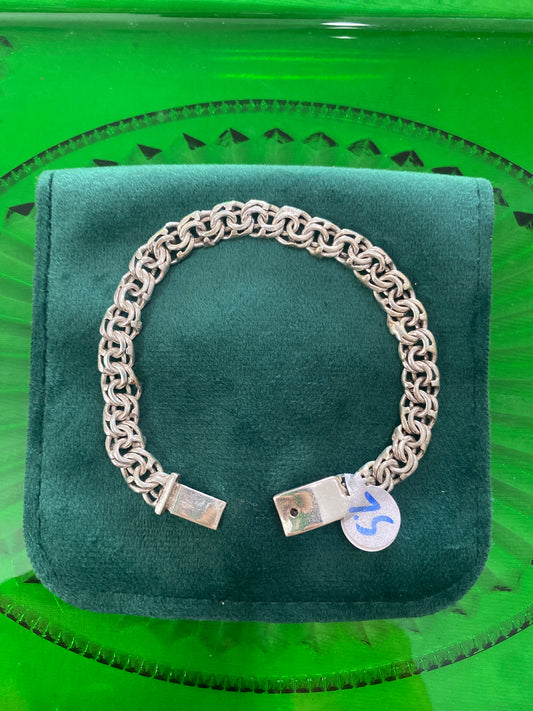 .925 Sterling Silver chino link Bracelet 7.5”