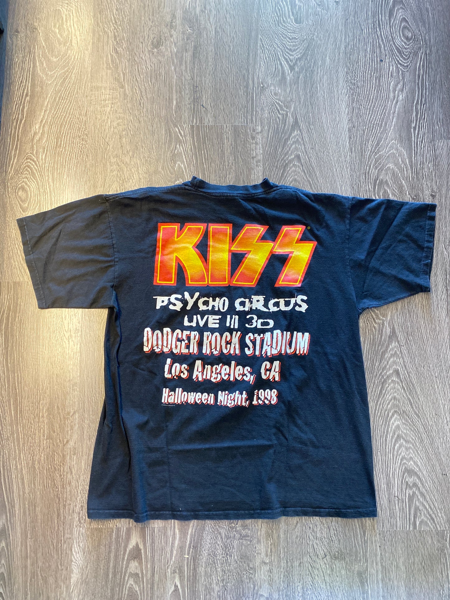 Vintage KISS Psycho Circus Dodger Stadium T-Shirt