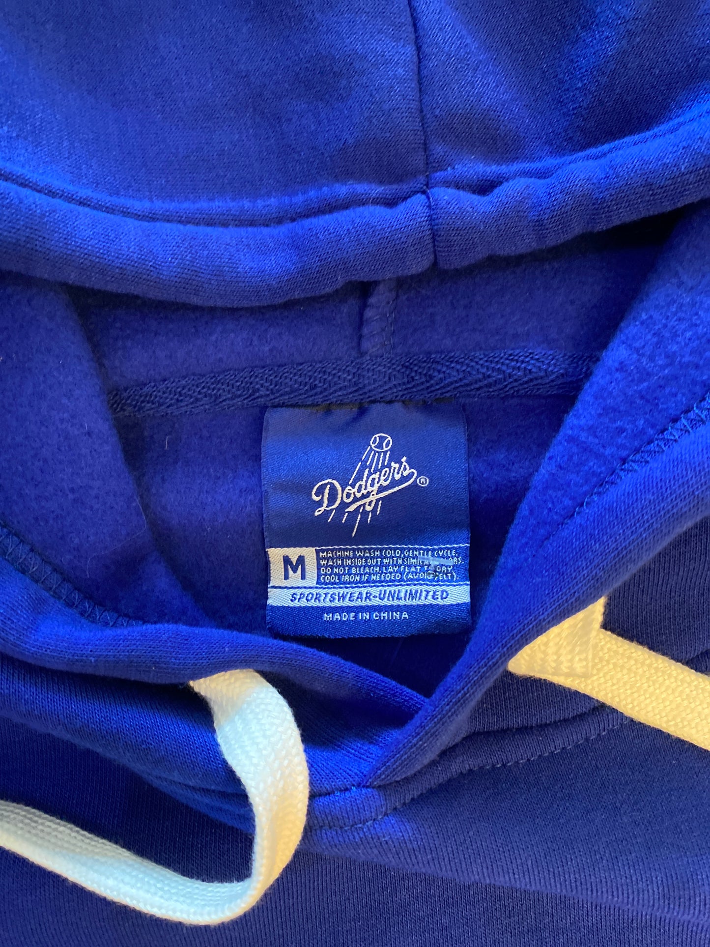 Los Angeles LA Dodgers Logo Hoodie Royal Blue Sz Medium