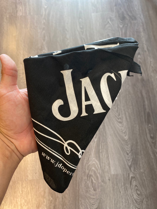 Vintage Jack Daniels Logo Black Bandana