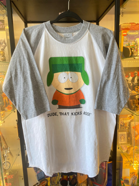 Vintage Stanley Desantis Kyle T-Shirt White Grey Sz Large
