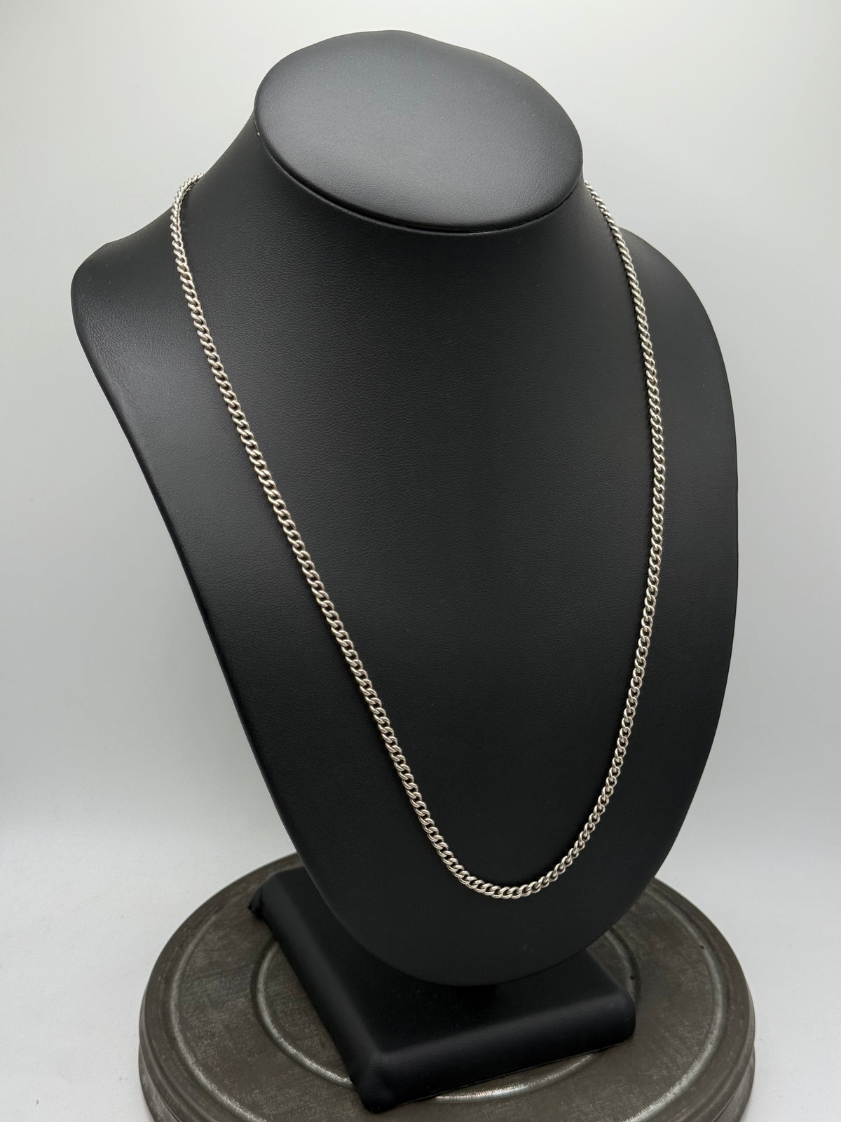 .925 Sterling Silver Cuban Curb Link Chain Necklace – Classic Polished 22”