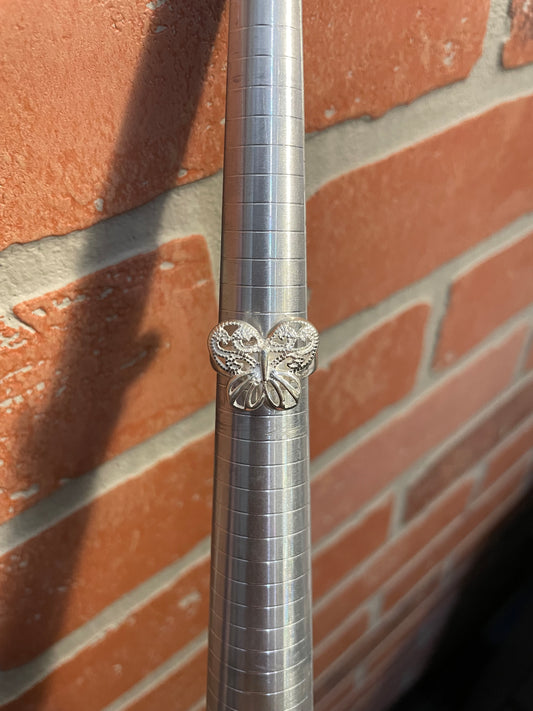 .925 sterling silver butterfly ring sz 10