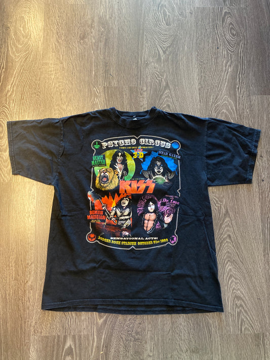 Vintage KISS Psycho Circus Dodger Stadium T-Shirt