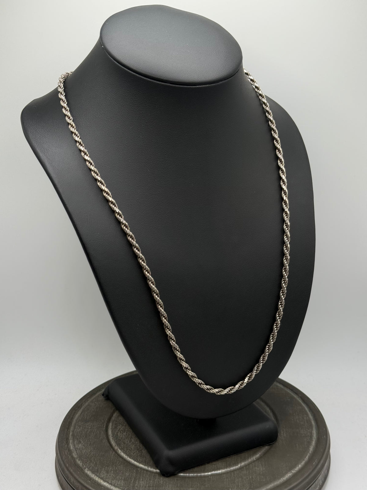 925 Sterling Silver Solid Rope Chain Necklace – Classic 24”