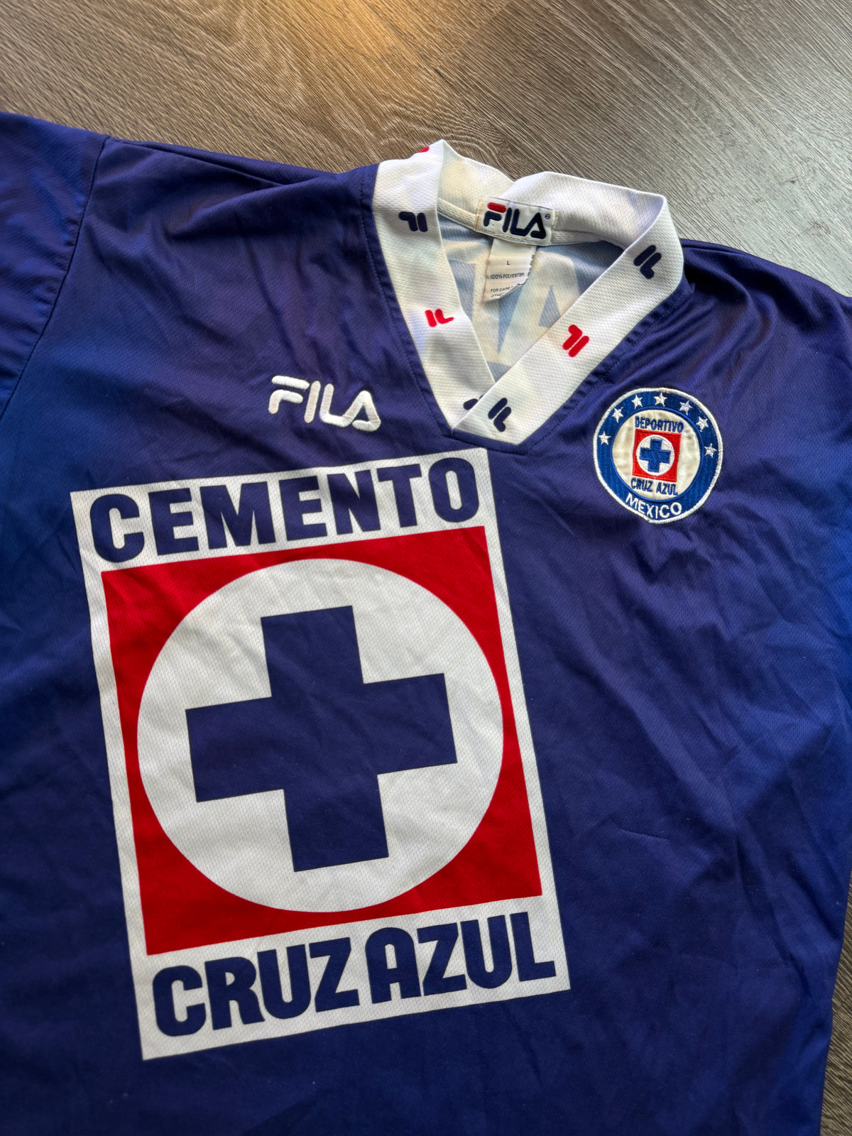 RARE Vintage Cruz Azul Home Jersey FILA Sz. L